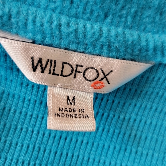 Wildfox Haley Brushed Sweater‎ In Peacock Sz M - Picture 7 of 8
